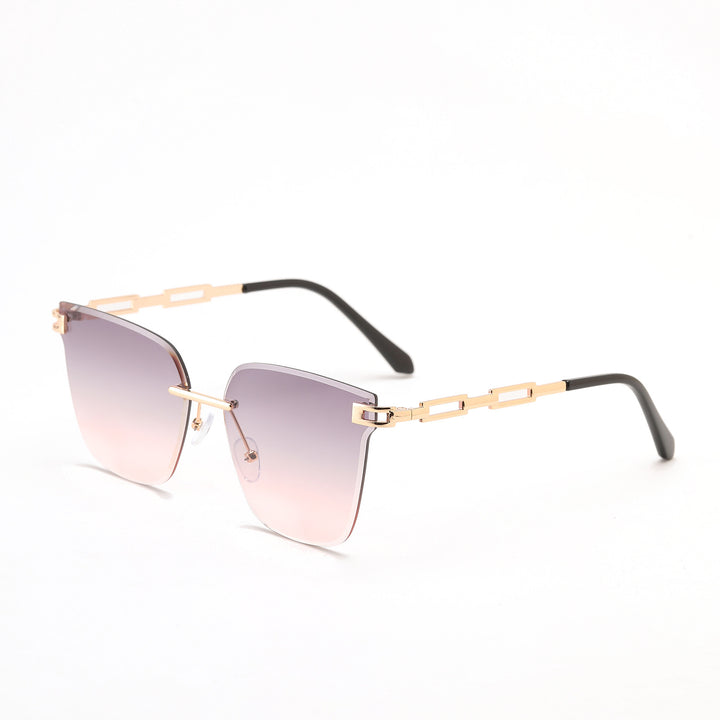 Dame moterøkt solbrille med filigranramme og UV-beskyttelse Luvikno