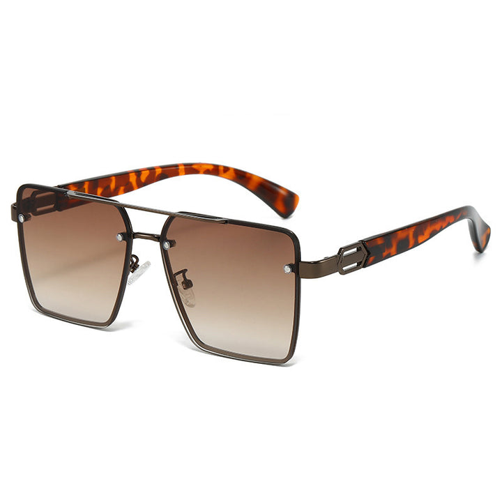 Dame firkantet solbrille med elegant metallramme Luvikno