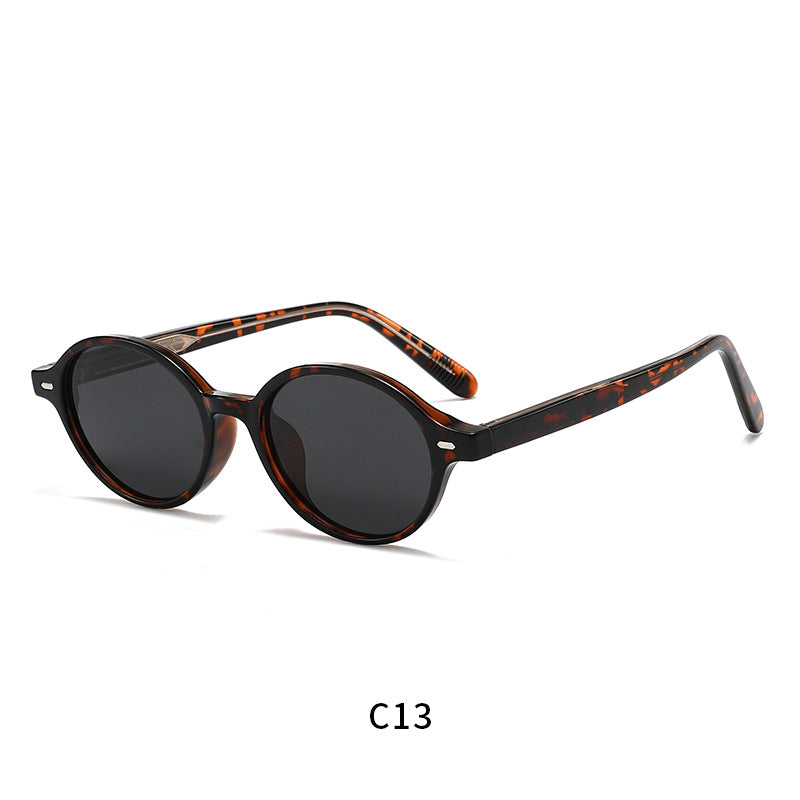Dames trendy ronde zonnebriller Luvikno