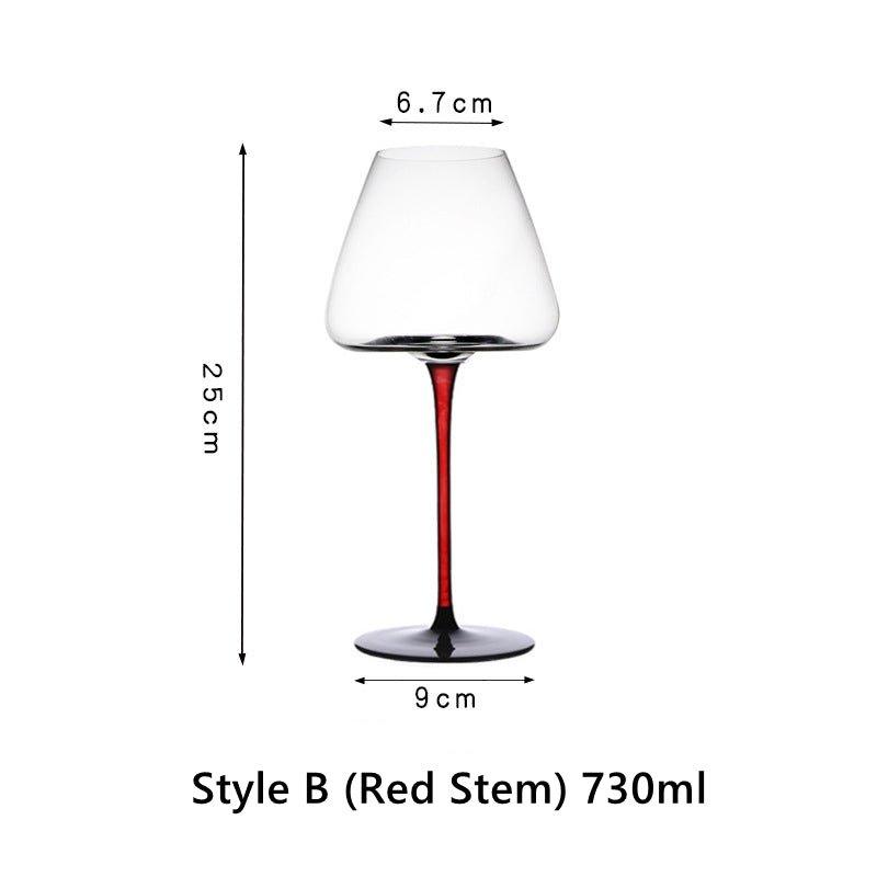 Krystallglass Rød Stilk Burgunder Glass | Luvikno