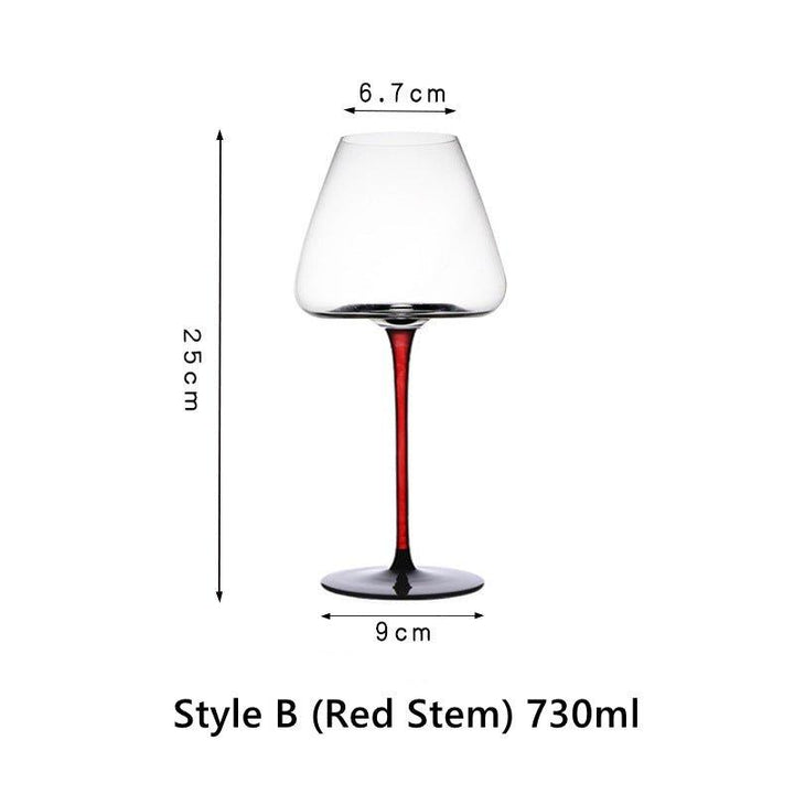 Krystallglass Rød Stilk Burgunder Glass | Luvikno