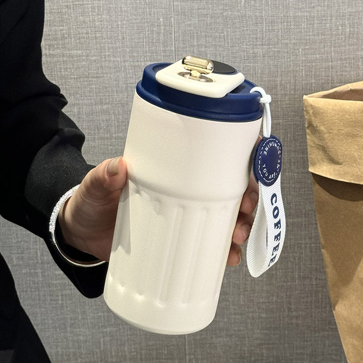 Damen Isolierter Kaffee Becher mit praktischem Klappverschluss Luvikno