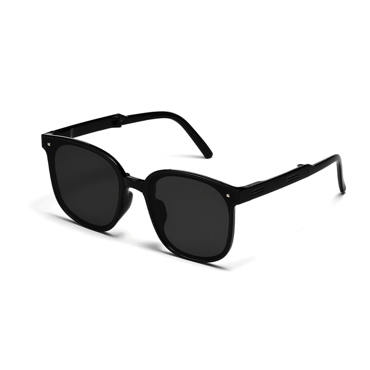 Dame kvadratisk solbrille med innovativ ramme i plast og polarisert glass Luvikno