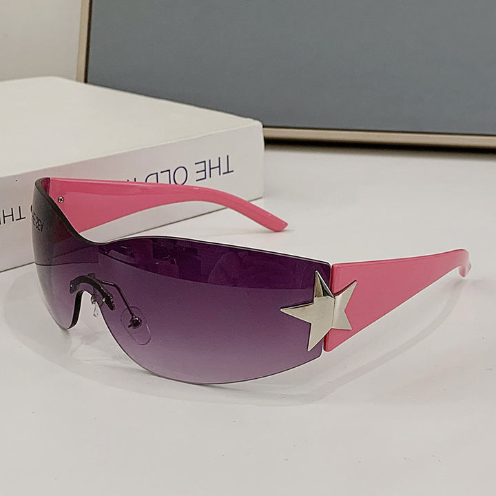Dame moteriktig solbrille med kunstnerisk stjerneakcent Luvikno