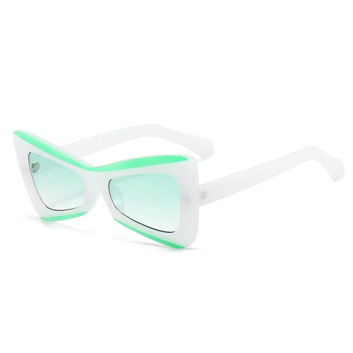 Damer Modische Cat-Eye-solbriller med bred ramme Luvikno