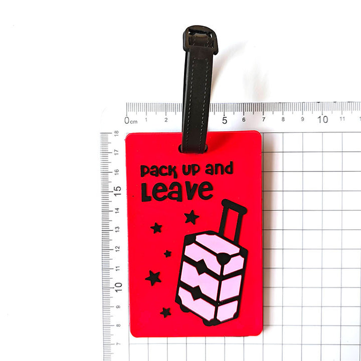 Unisex bagasjelapp i kreativ regnbue-design Luvikno