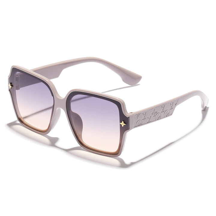 Dame stilige oversized solbriller med moderne ramme Luvikno