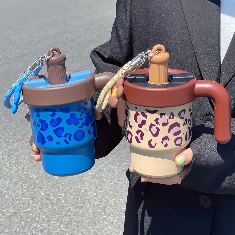 Damen Isolierbecher mit kreativem Handgriff und tierischem Design Luvikno