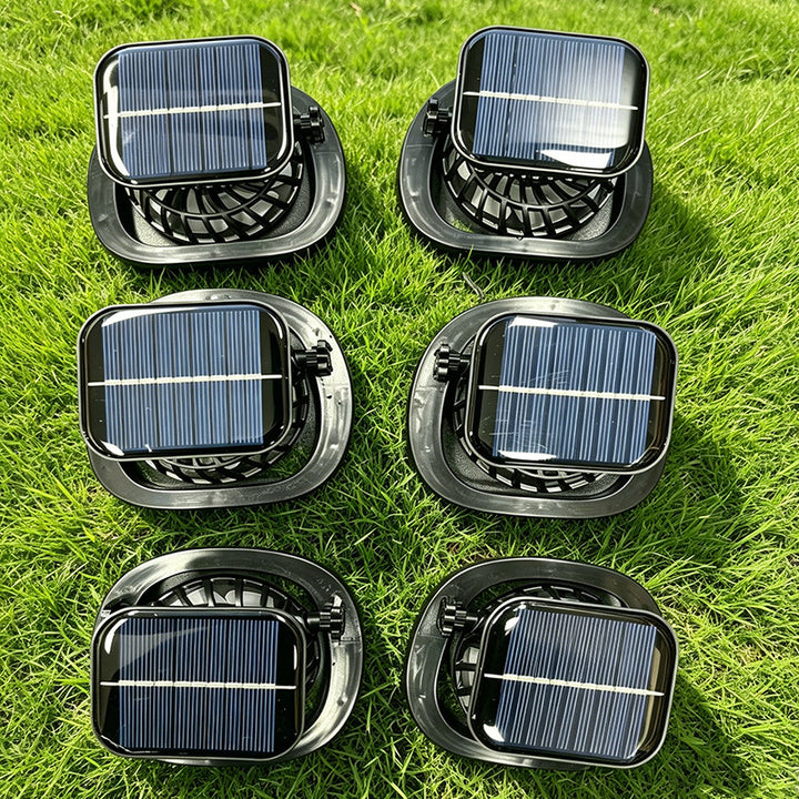 Unisex nan tragbar solardrevet mini-vifte med integrert solcellepanel Luvikno