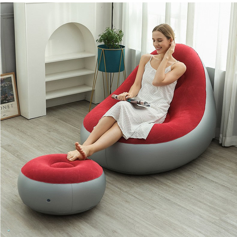 Kvinne oppblåsbar komfortsofa med ergonomisk ryggstøtte Luvikno