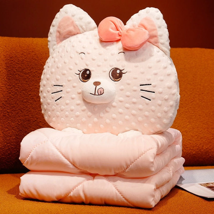 Cuddle Ready Søt Tegneseriepute Teppe | Luvikno