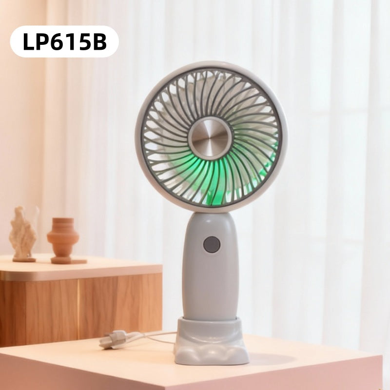 Dame bærbar Mini-vifte med LED-lyseffekter og ergonomisk design Luvikno