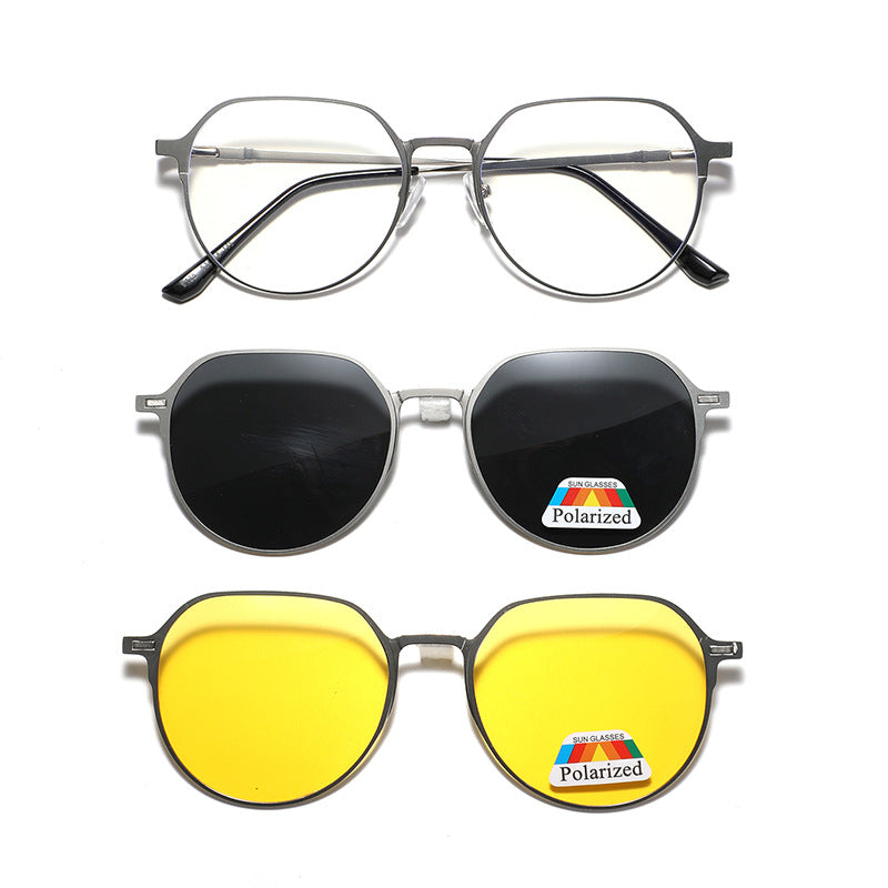 Dame moteriktig solbrille med ulike linser Luvikno
