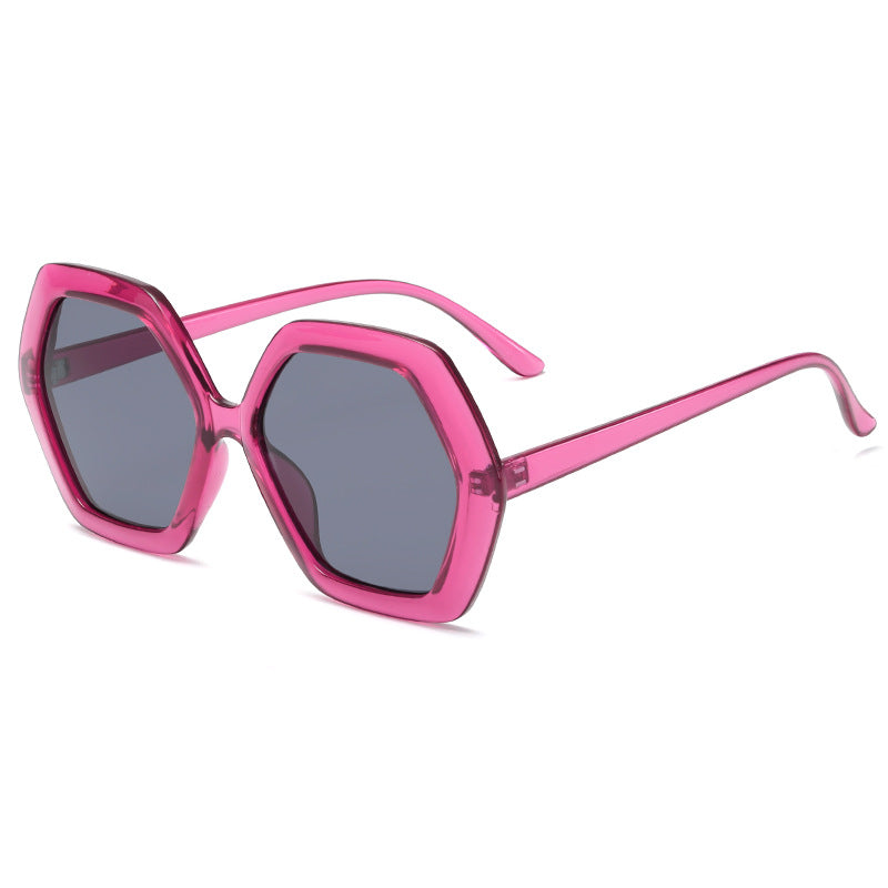 Dame geometrisk solbrille med moderne design Luvikno