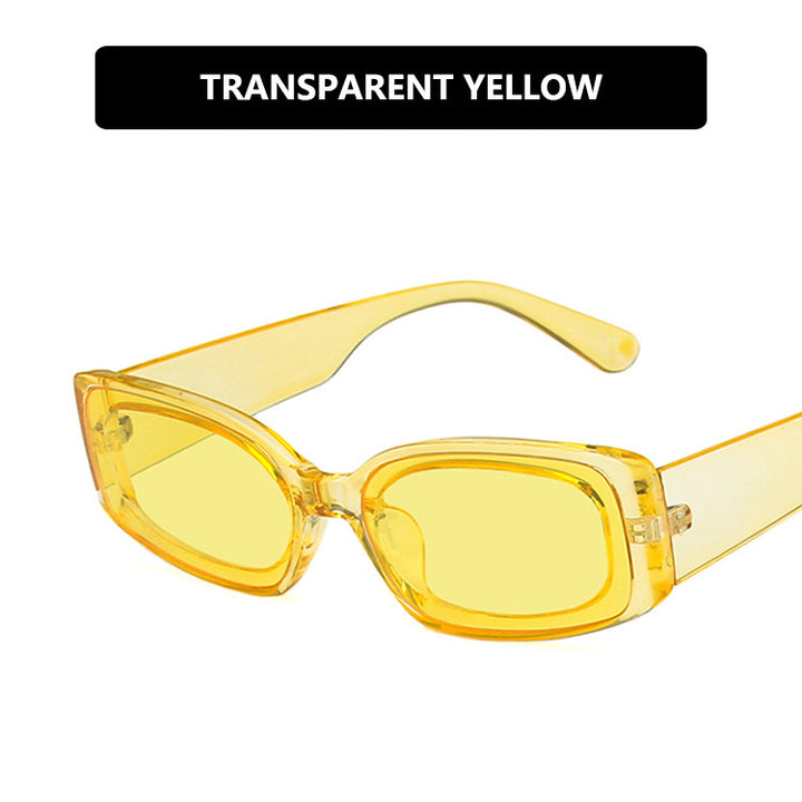 Dame moteriktig solbrille med fordelaktig UV-beskyttelse og gjennomsiktig ramme Luvikno