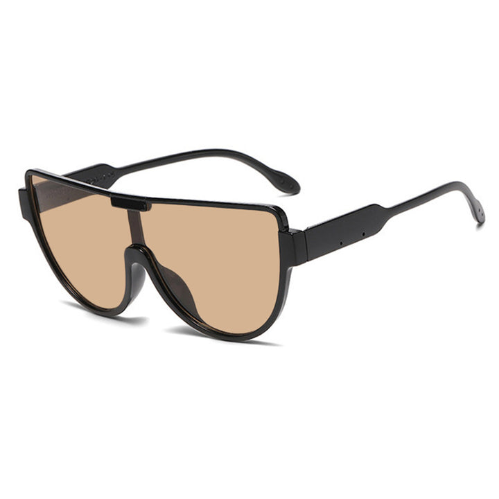 Dame Fashion-solbrille med futuristisk skjold-design Luvikno