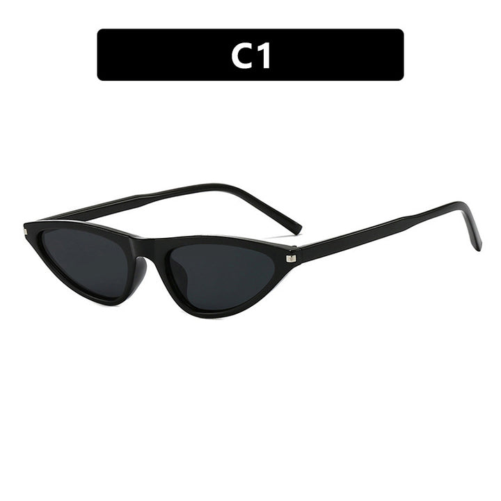 Dame Cat-Eye solbriller med elegant plastikkramme og UV-beskyttelse Luvikno