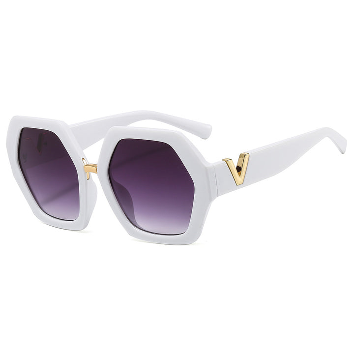 Dame elegant solbrille med glitrende ramme Luvikno
