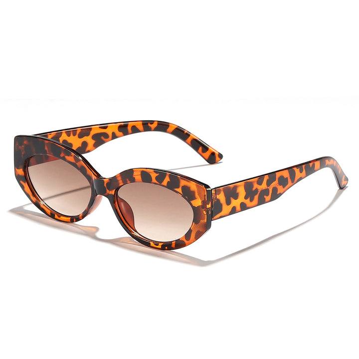 Dame Cat-Eye solbriller med lekent gjennomsiktig design Luvikno