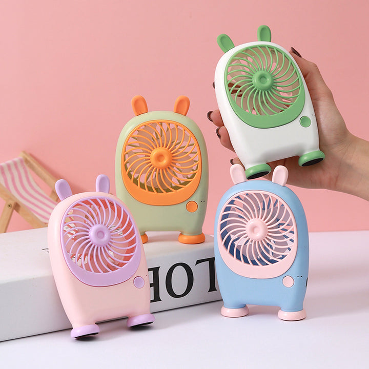 Unisex Bærbar Mini-Håndvifte i lekent dyredesign Luvikno