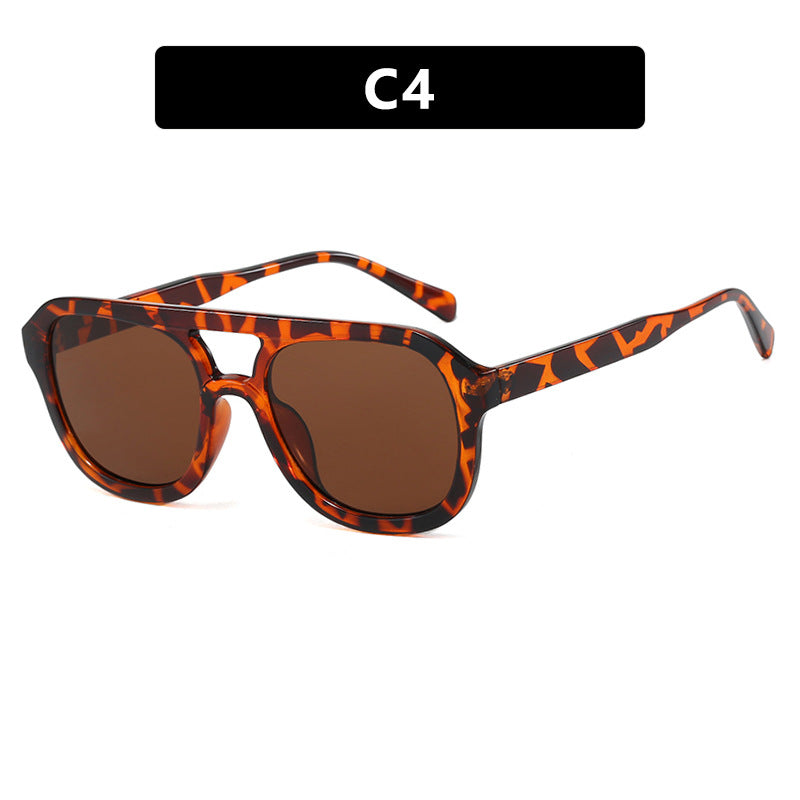 Dame modisch sport solbrille med bred, fleksibel ramme Luvikno