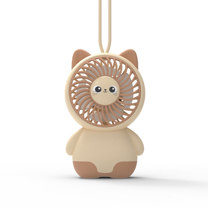 Kvinnenes bærbare handy mini vifte i kreativ kattedesign Skanto