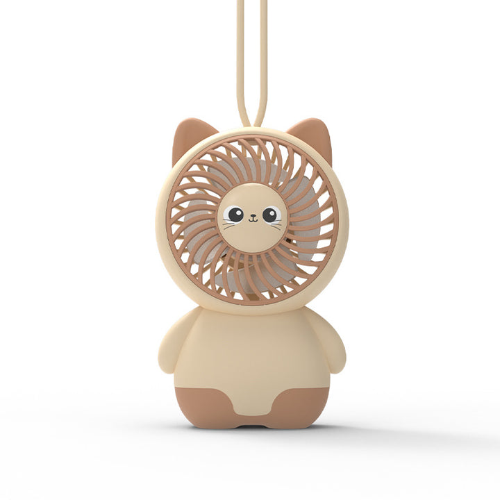 Kvinnenes bærbare handy mini vifte i kreativ kattedesign Skanto