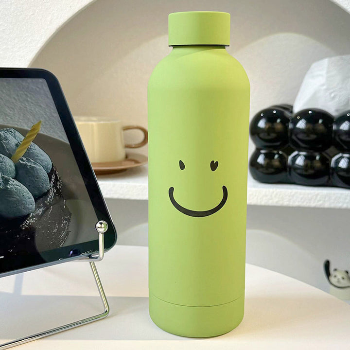 Damen Isolierflasche mit fröhlichem Smileys-motiv Luvikno