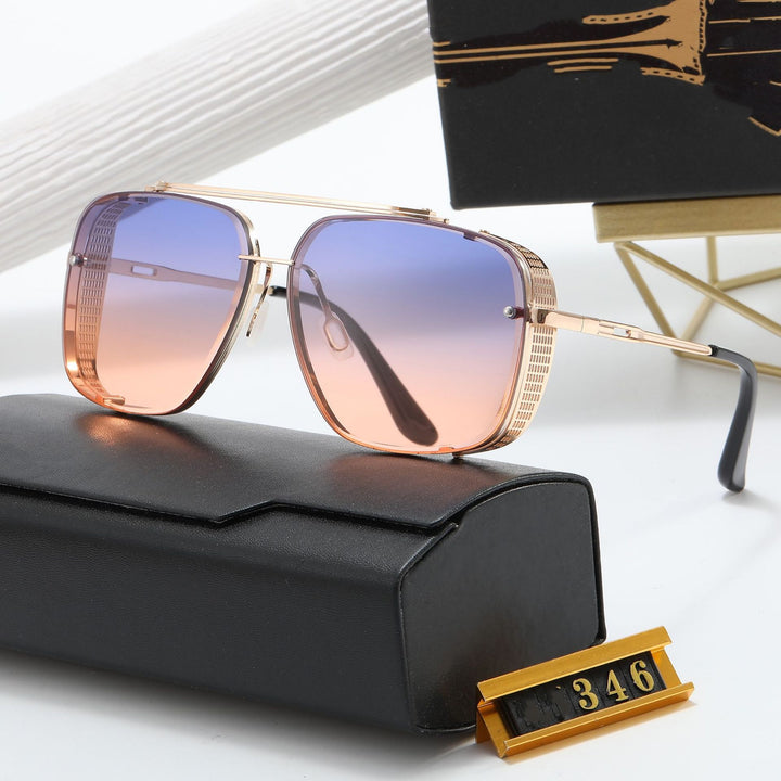Dame designer solbrille med stilleggende firkantet ramme og UV-beskyttelse Luvikno