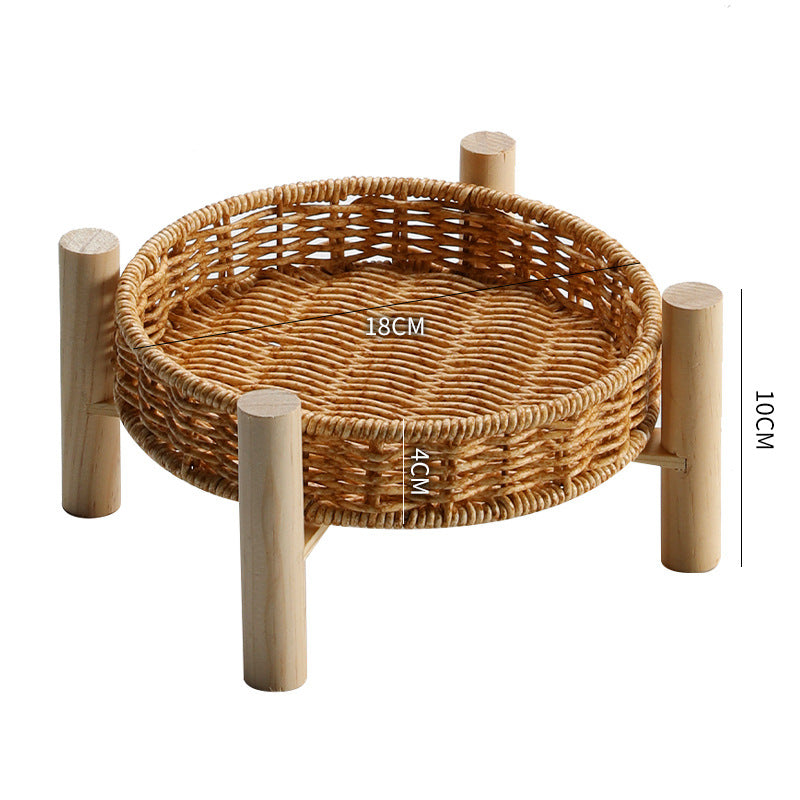 Unisex Runde Oppbevaringsbolle med Trebein Luvikno