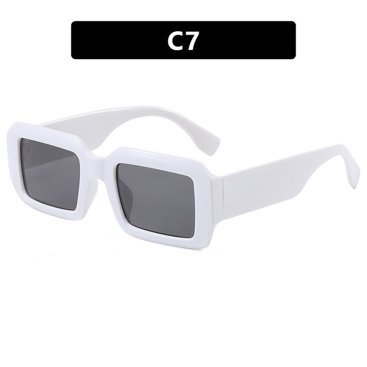 Dame oversized kvadratisk solbrille med moderne plastikkramme Luvikno
