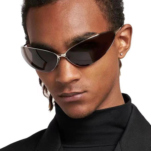 Damer Cat-Eye solbriller med moderne metallramme Luvikno