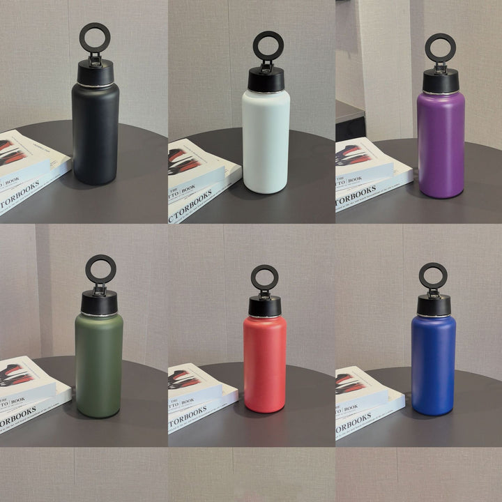 Unisex Sporty Stainless Steel Water Bottle Luvikno