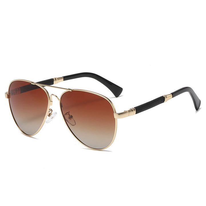 Dame aviator-solbriller med elegant metallisk ramme og UV-beskyttelse Luvikno