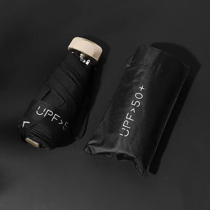 Kvinnenes UV-beskyttende sammenleggbare paraply med innovativ mekanisme Luvikno