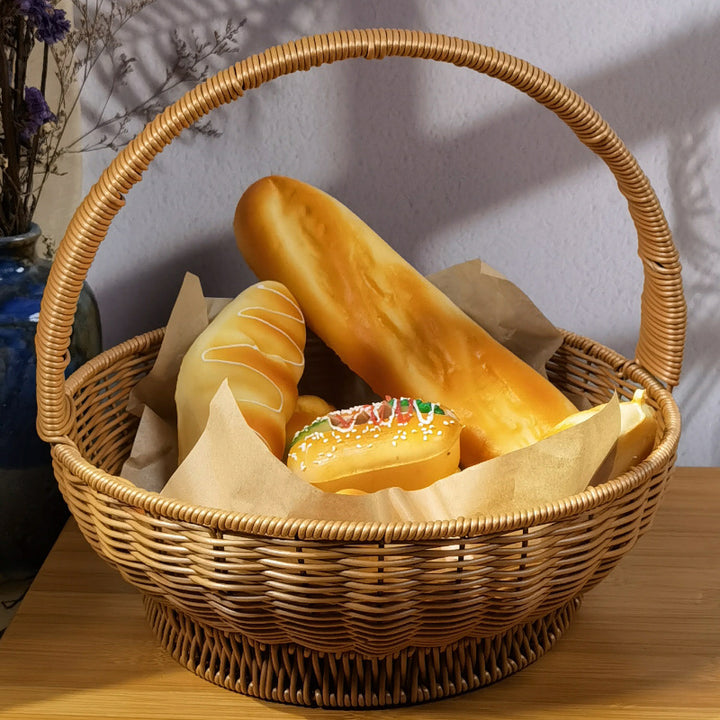 Dame håndlaget rattan kurv med håndtak Luvikno