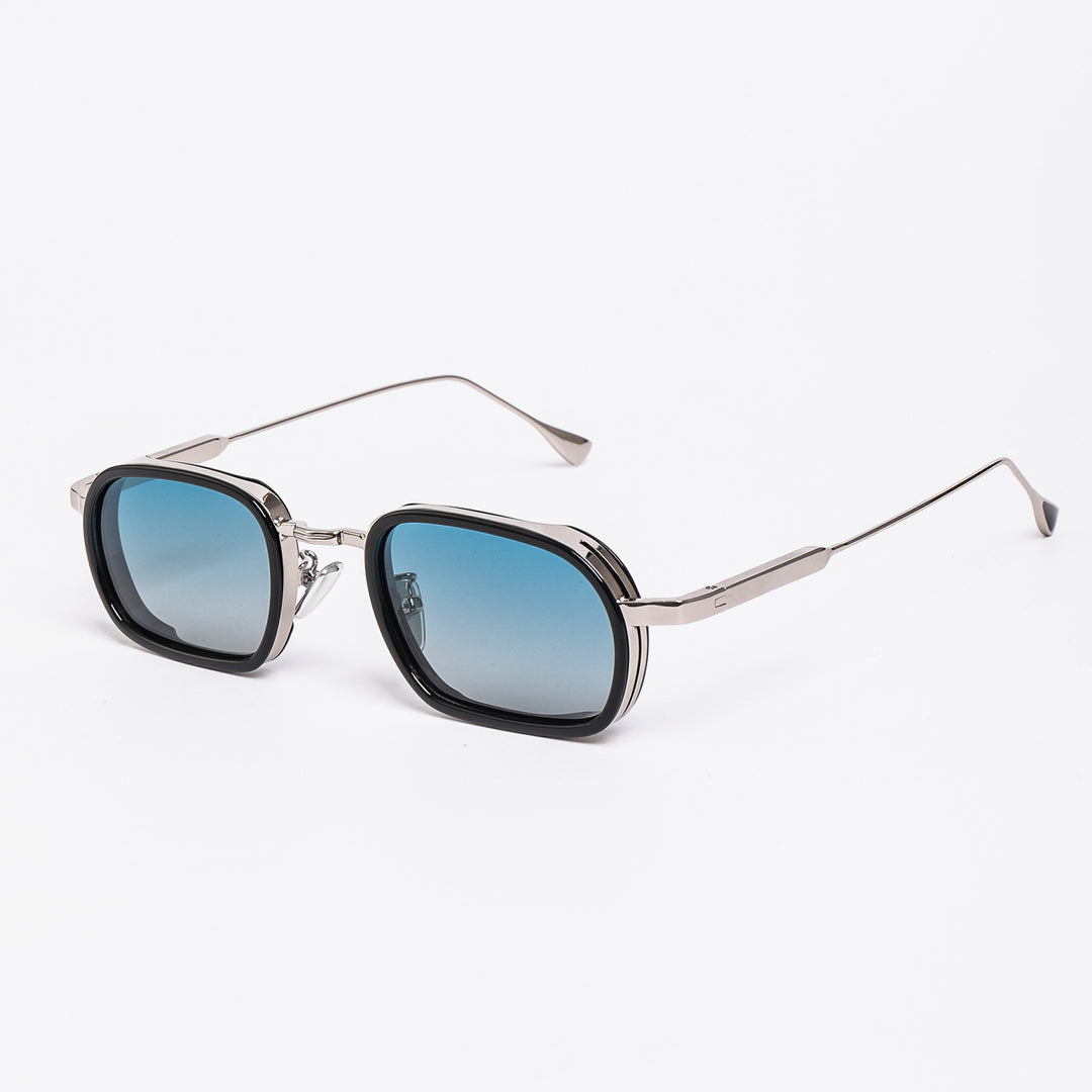 Dame moteriktig solbrille med robust metallramme og trendy glass Luvikno