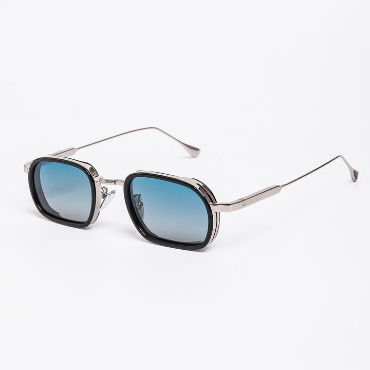Dame moteriktig solbrille med robust metallramme og trendy glass Luvikno