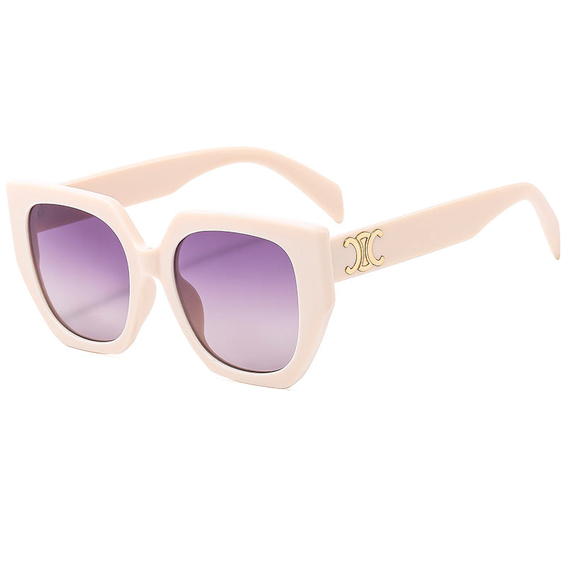 Dame Statement-solbrille med glamorøs ramme Luvikno