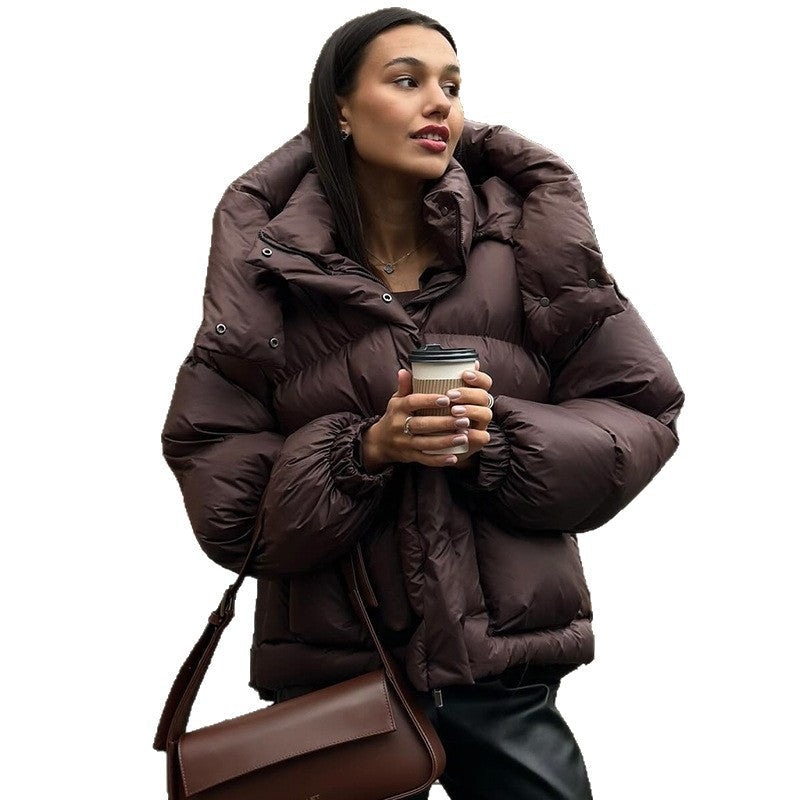 Luvik | Dame quiltet vinterjakke oversized med hette