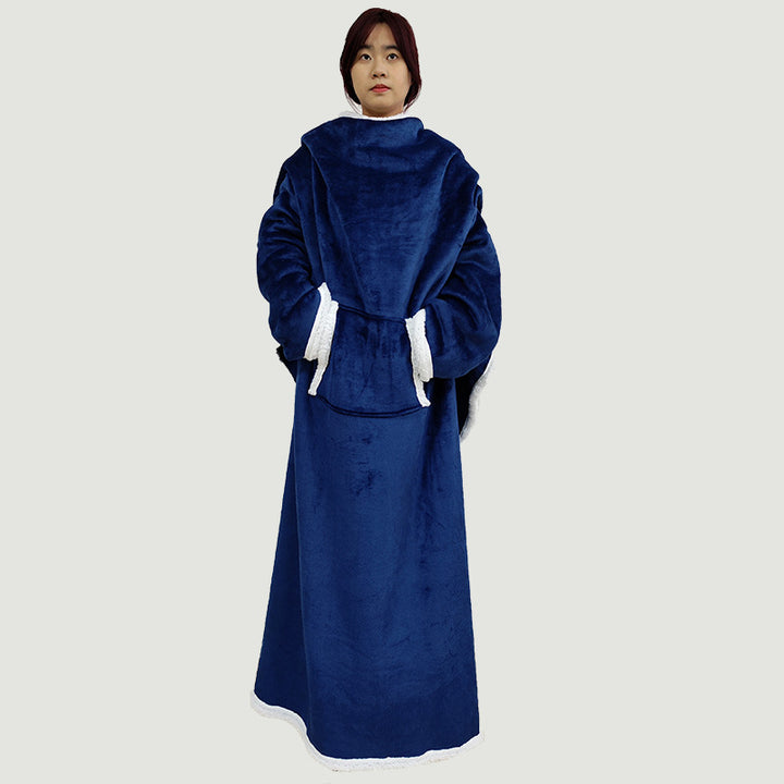 Dame Koseslørd Oversized Poncho Teppet Luvikno