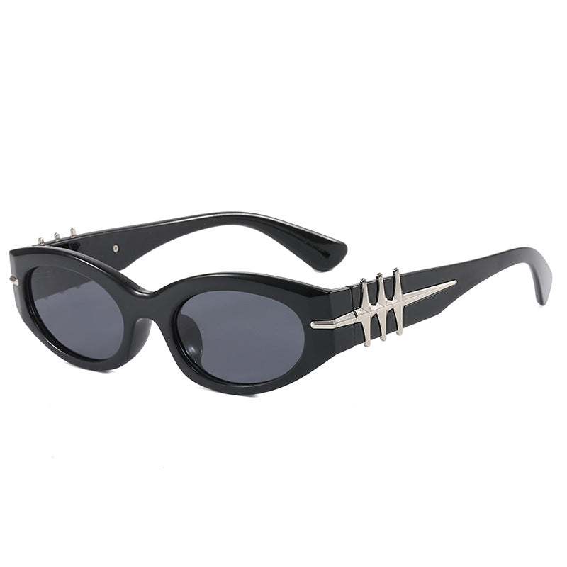 Dame elegant Cat-Eye solbriller med moteriktige aksenter Luvikno