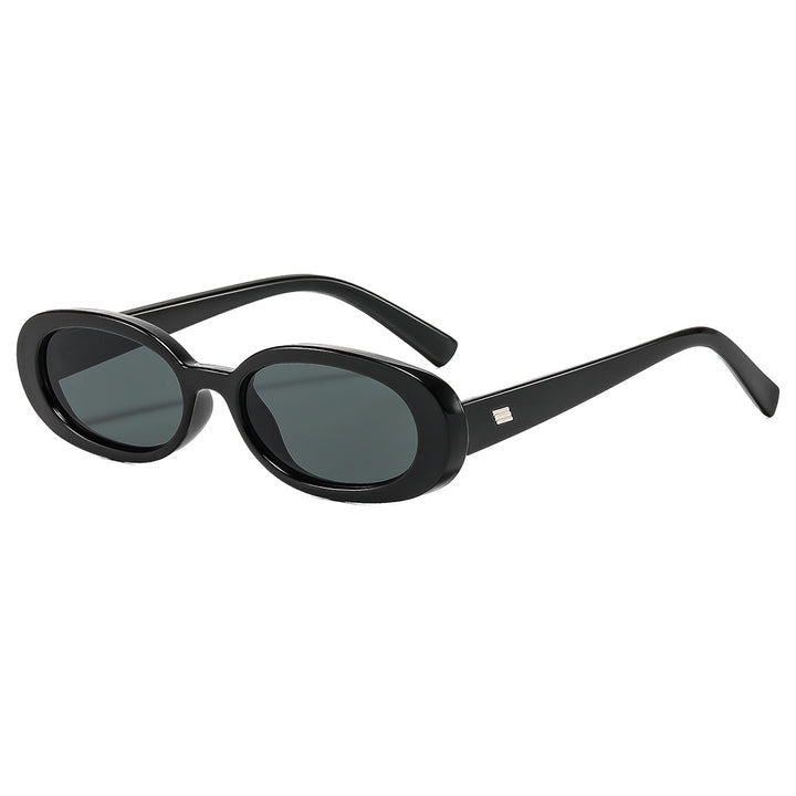 Dame stilfulle solbriller med oval ramme og trendy linser Luvikno