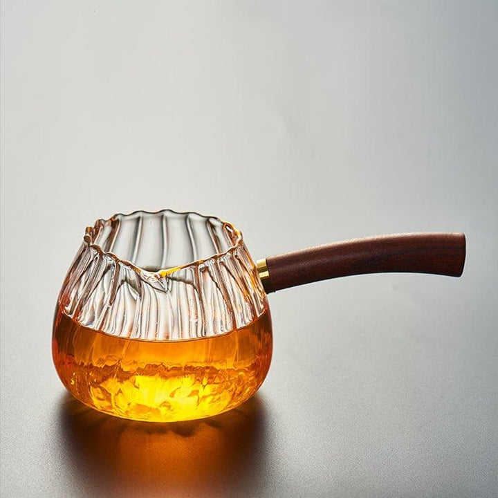 Glass Pot With Wooden Handle | Luvikno