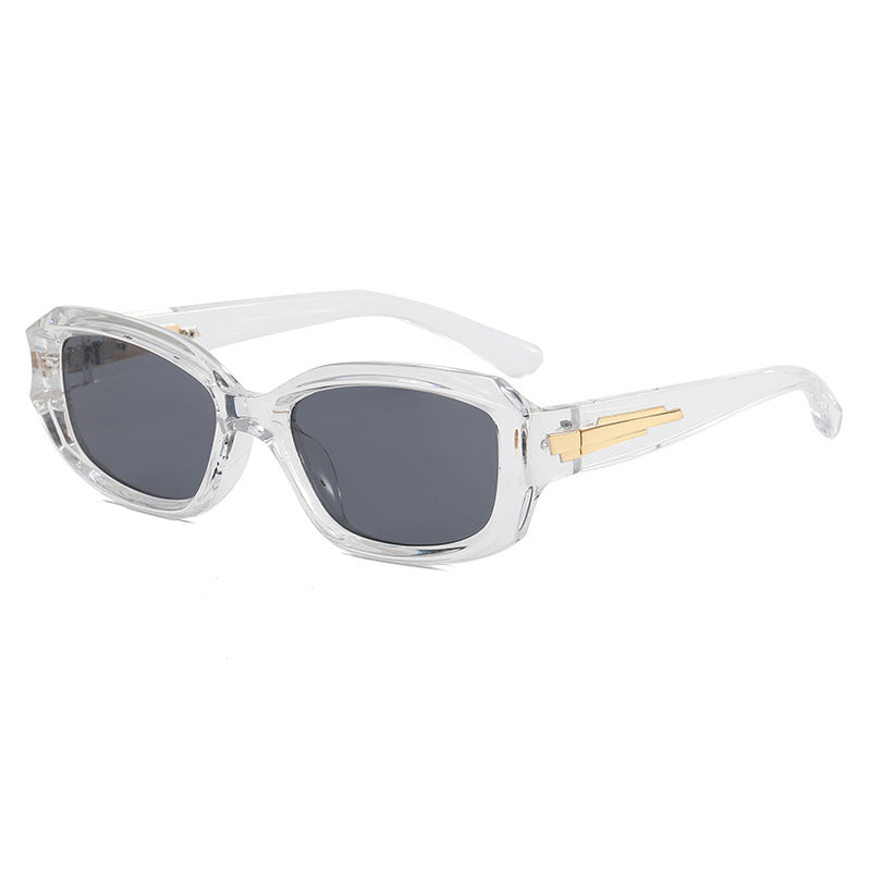 Dame moteriktig oversized solbrille med unik ramme Luvikno