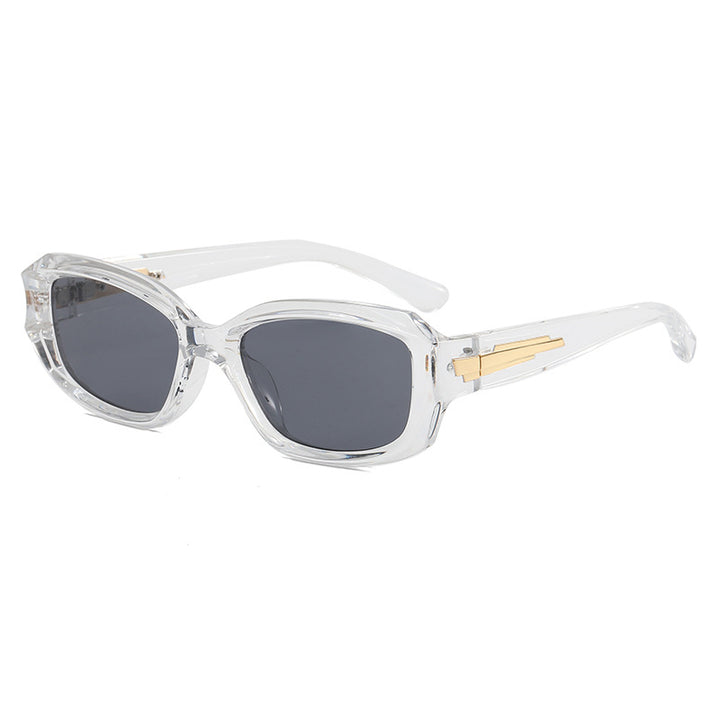 Dame moteriktig oversized solbrille med unik ramme Luvikno