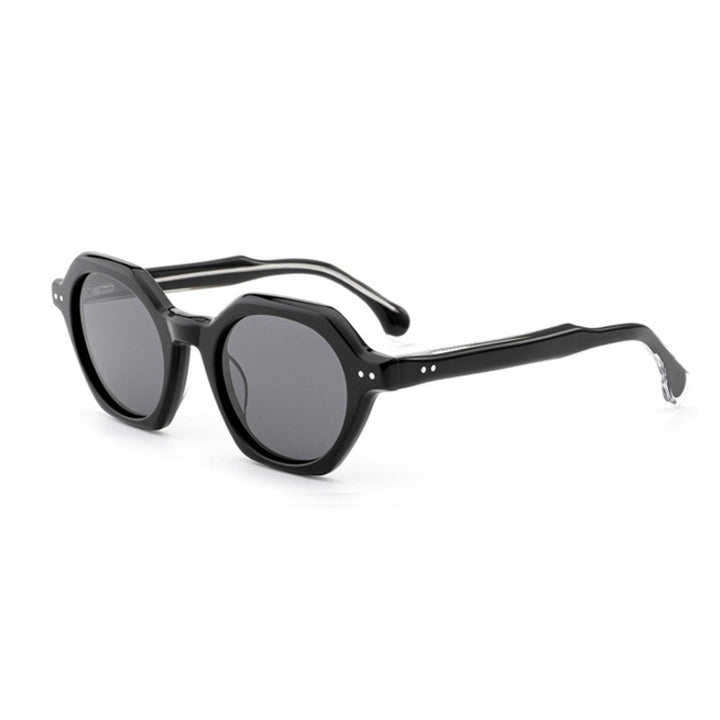 Dame solbrille i stilfull, sekskantet design med robust ramme og UV-beskyttelse Luvikno
