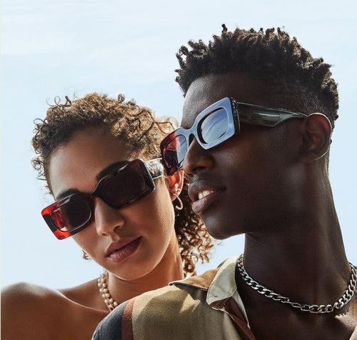 Dame Fashion-solbrille i moderne firkantet design Luvikno