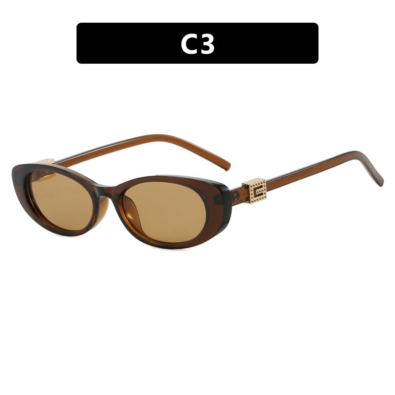 Dame elegant Cat-Eye solbriller med fine aksenter Luvikno