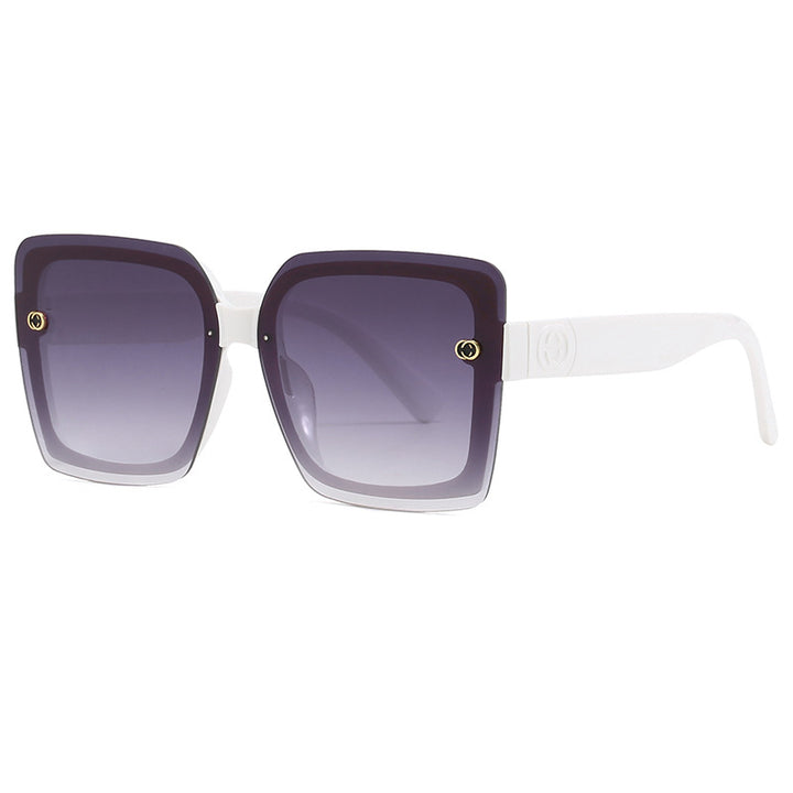 Dame oversized kvadratisk solbrille med elegant ramme Luvikno